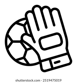 Este ícone Goalkeeper Glove é adequado para futebol, futebol, esporte etc.