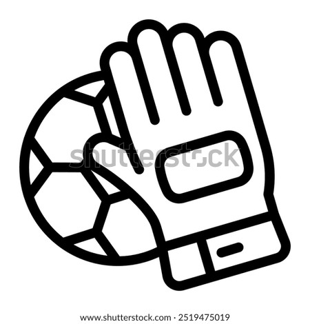 This Goalkeeper Glove icon is suitable for football, soccer, sport etc.