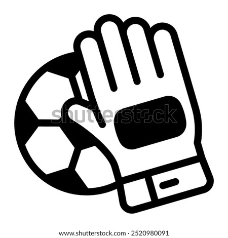 This Goalkeeper glove icon is suitable for football, soccer, sport etc.