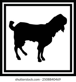 This is a goat animal vector. its a very useful vector. its a very rear .now it is a very easy use. its a  black silhouette.