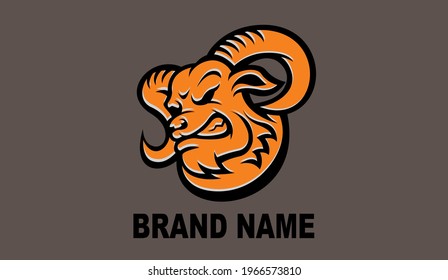 This goat head logo is suitable for sports team logos, brand logos or your business logos.