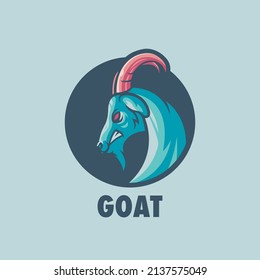 Este logotipo de cabeza de cabra es adecuado para logotipos de equipo deportivo, logotipos de marca o logotipos de empresa.