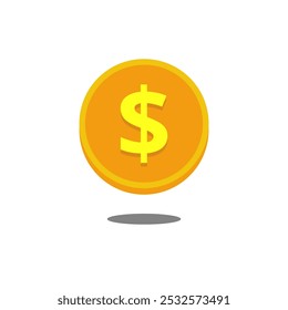 This gold coin vector brings a luxurious and prestigious feel with its brilliant appearance on a white background