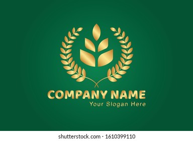this is a gold colored logo. This logo is very elegant. EPS 10. Can be used as a logo, icon, element, banner, poster, brochure or background.