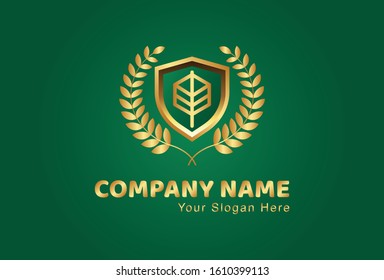 this is a gold colored logo. This logo is very elegant. EPS 10. Can be used as a logo, icon, element, banner, poster, brochure or background.