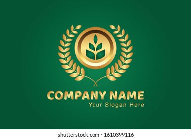 this is a gold colored logo. This logo is very elegant. EPS 10. Can be used as a logo, icon, element, banner, poster, brochure or background.