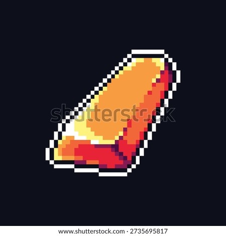 this is goldbars in pixel art with colorful color and black background ,this item good for presentations,stickers, icons, t shirt design,game asset,logo and your project.
