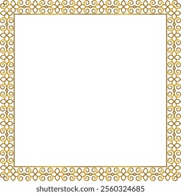 This Golden Border or Frame is a Vector Illustration and can be used as a Book Border or Photo Frame.