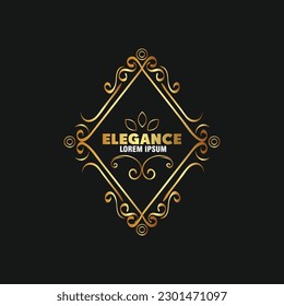 This is a Golden frame vector.