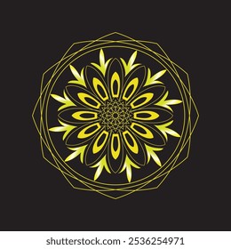Das ist goldenes Mandala-Design