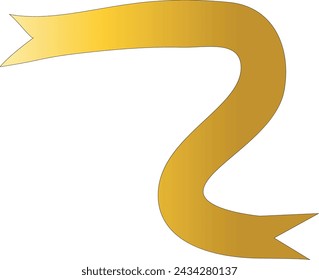 This is a golden ribbon. This may be used as a gift box ribbon, for hair or flower bow, in different banners and posters.