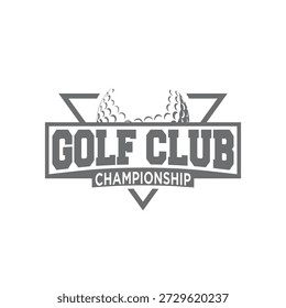 Este diseño de golf se ve profesional y clásico, perfecto para usar como emblema de torneo, identidad de comunidad de golf o diseño en Mercancía deportiva.