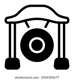 This Gong icon is suitable for Chinese New Year, Lunar Festival or other Chinese Festival, etc.
