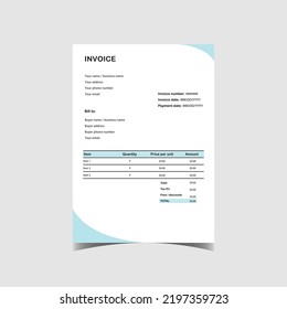 This is a good quality invoice design.