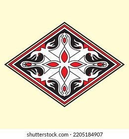 This Gorga is named Pinar Andoni Tabu which comes from the Simalungun Batak Tribe. We can also use this Gorga to decorate invitation designs, wall backdrops, especially wood carvings.