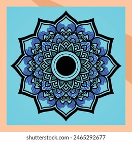 Este es un hermoso mandala colorido 