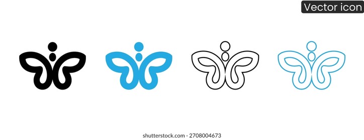 Este elegante conjunto de iconos de mariposa es perfecto para la marca, el Diseño web o cualquier proyecto que necesite un toque de belleza natural y simplicidad de diseño con un toque moderno.