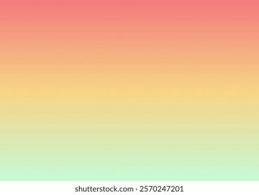 This gradient background transitions smoothly from warm pink at the top to soft yellow and green at the bottom, evoking a peaceful and pastel aesthetic.