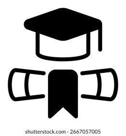 This Graduated icon is suitable for College, School, Education, etc.