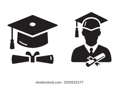 
This "Graduation Silhouette Vector Classic Academic Art Illustration" captures the essence of academic achievement with a timeless and elegant design.