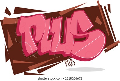 Estas son etiquetas de graffiti, print(texto- plus)
