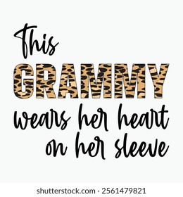 This Grammy wears her heart on her sleeve retro t shirt design