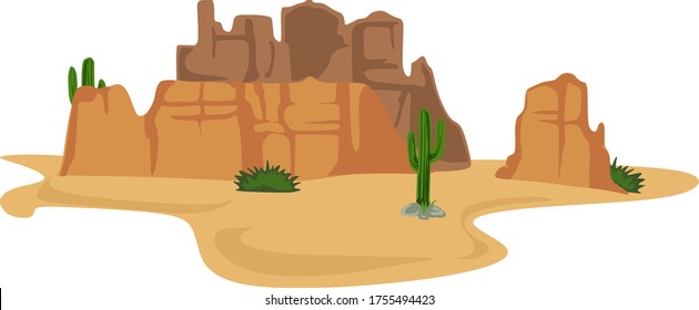 This is a Grand Canyon vector in Arizona, USA. A remarkable masterpiece, the illustration is made with thoroughness and professionalism. 