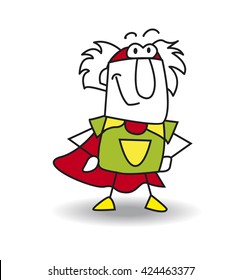 This Grandfather is a superhero. He is the best old man