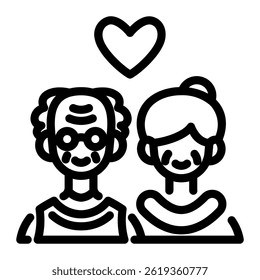 This Grandparents icon is suitable for Family, Fathers Day, Family Day, etc