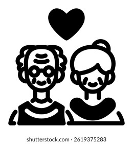This Grandparents icon is suitable for Family, Fathers Day, Family Day, etc