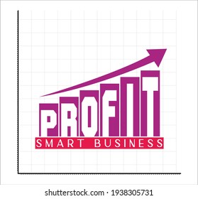This graph indicates that the value of profit increase. Profit indicating symbol chart. Profit expectancy chart.