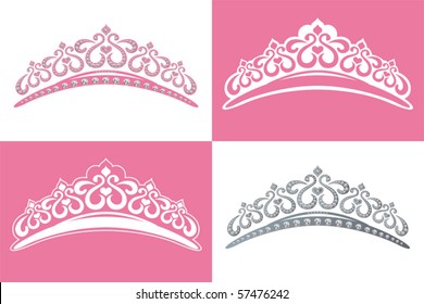 This graphic is 4 tiara image. Illustration vector.