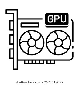 Este icono de tarjeta gráfica es adecuado para Computer Component.
