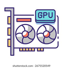 Este icono de tarjeta gráfica es adecuado para Computer Component.