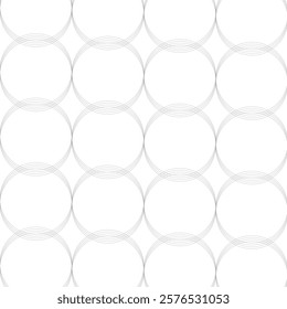 This graphic design features a seamless repeating pattern of concentric circles, each with delicate, interwoven lines creating a sense of depth and complexity.