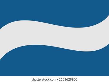 This graphic features a white and blue wavy abstract design, characterized by smooth, organic curves. It's reminiscent of a flag or a flowing fabric, suitable for backgrounds, artistic overlays, or as