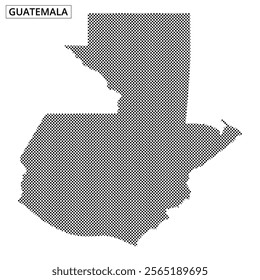 This graphic highlights the shape of Guatemala, depicted with a unique dotted pattern emphasizing its borders and geographical outline.