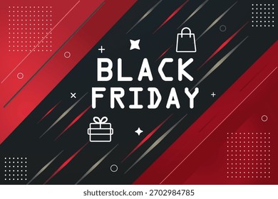 This graphic is perfect for promoting Black Friday deals and discounts, attracting customers to your sales event