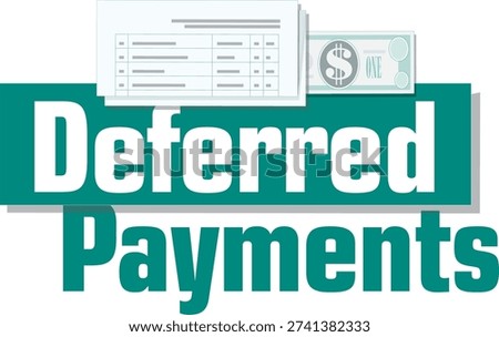This graphic represents the concept of deferred payments, a financial arrangement that allows buyers to receive goods or services immediately while postponing payment to a later date. Instead of paying the full amount upfront, customers repay through structured installments over time. Approval often depends on creditworthiness, and terms may include interest-free periods or applicable financing charges depending on the agreement.