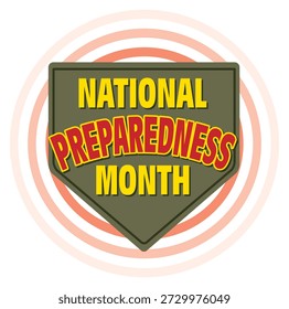 Este gráfico representa el Mes Nacional de la Preparación, una campaña anual de Estados Unidos patrocinada por FEMA para alentar la preparación para emergencias y desastres. La iniciativa, que se celebra cada mes de septiembre, fomenta la creación de Planes de emergencia, el ensamblaje de kits de supervivencia y la sensibilización del público sobre la preparación para desastres. El diseño es ideal para materiales educativos, campañas de sensibilización y programas de extensión de seguridad.