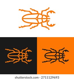 Este gráfico muestra un insecto estilizado en múltiples variaciones contra diferentes fondos de colores. El diseño utiliza líneas audaces y limpias, creando una estética geométrica. La paleta de colores presenta principalmente tonos naranjas y negros. Su formato adaptable es adecuado para una amplia gama de usos, incluyendo marca, Elementos de diseño y proyectos decorativos.