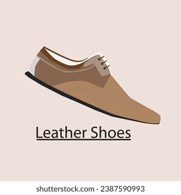 This graphic vector illustration of leather shoes and a colorful background is perfect for use in presentations