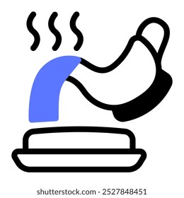 This Gravy sauces icon is suitable for Thanksgiving day and autumn season, etc.