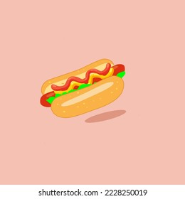 This is a great hot dog vector image