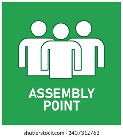 This is the green assembly point sign