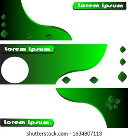this is a green banner vector