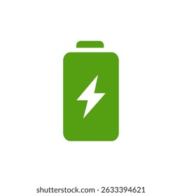 This green battery icon represents a commitment to sustainable energy and ecofriendliness. It serves to promote environmental awareness and advocate for energy efficiency in our daily lives