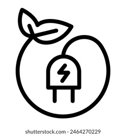 This Green energy icon is suitable for Eco friendly consumption, Ecology, and Renewable Energy
