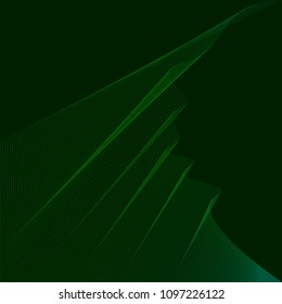 This is a green wave art. It can be used in many ways.
