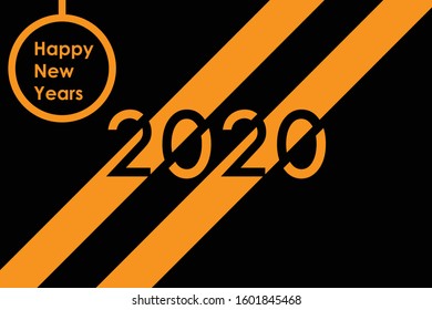 this is a greeting card describing happy new year 2020